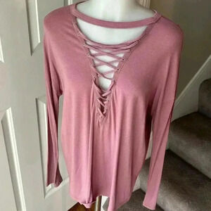 Size S One Eleven by Express (retired line) Blush long sleeve top